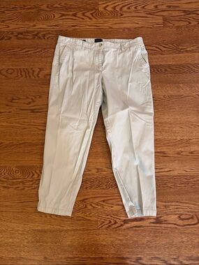 Talbots Women's Light Beige Relaxed Chino Trousers